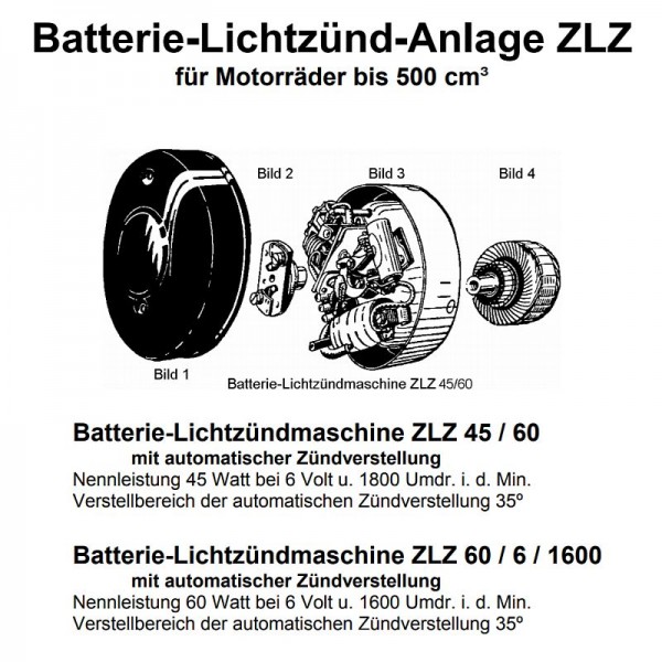 NORIS ZLZ Batterie-Lichtzünd-Anlage für Motorräder