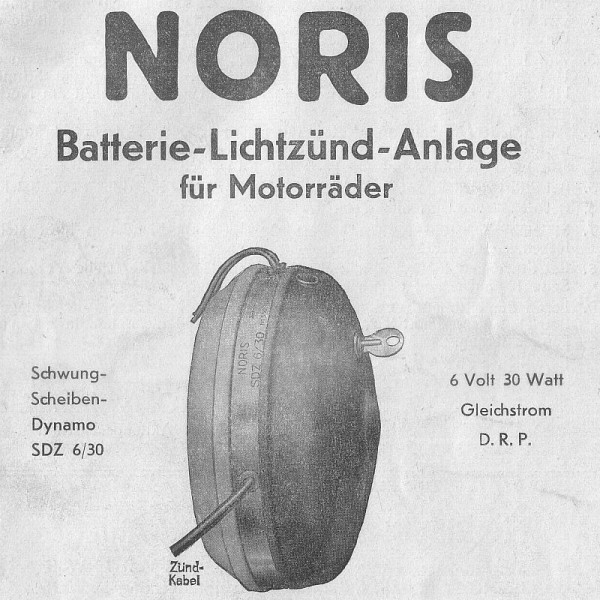 NORIS SDZ 6/30 Batterie-Lichtzünd-Anlage für Motorräder