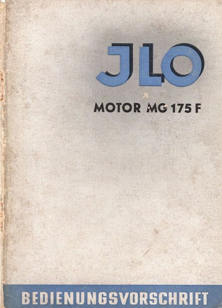 Bedienungsvorschrift (Bedienungsanleitung) ILO MG175F